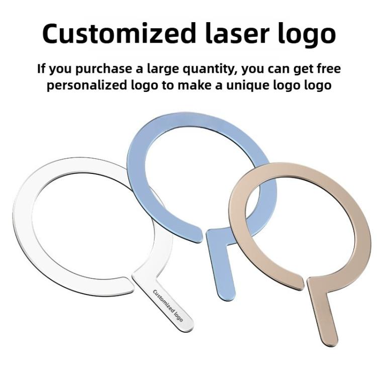 Kalebol Wireless Charging Aluminum Alloy Ring Magnetic Sheet(Silver Upper Gap) - Others Accessories by Kalebol | Online Shopping UK | buy2fix