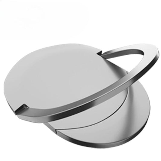 Carabiner Stick-On Metal Cell Magnetic Finger Ring Phone Holder(Silver) - Hand-Sticking Bracket by buy2fix | Online Shopping UK | buy2fix