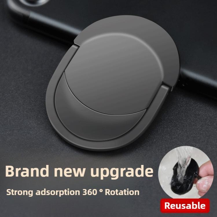 Carabiner Stick-On Metal Cell Magnetic Finger Ring Phone Holder(Black) - Hand-Sticking Bracket by buy2fix | Online Shopping UK | buy2fix