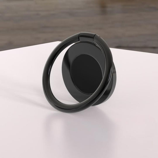 Universal Magnetic Suction Cup Thin Portable Cell Phone Ring Clip(Cool Black)