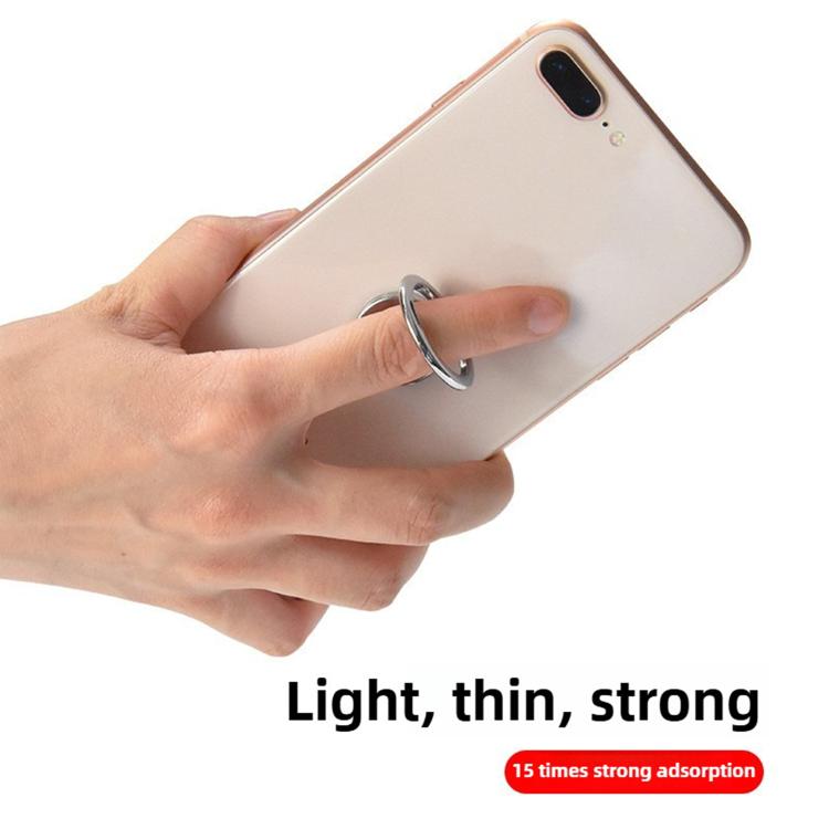 Universal Magnetic Suction Cup Thin Portable Cell Phone Ring Clip(Space Silver) - Ring Holder by buy2fix | Online Shopping UK | buy2fix
