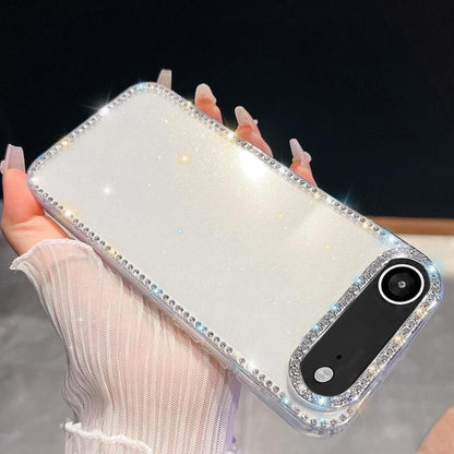 For iPhone Air Rhinestone Glitter TPU 4-corners Anti-fall Phone Case(Transparent) - iPhone Air Cases by buy2fix | Online Shopping UK | buy2fix