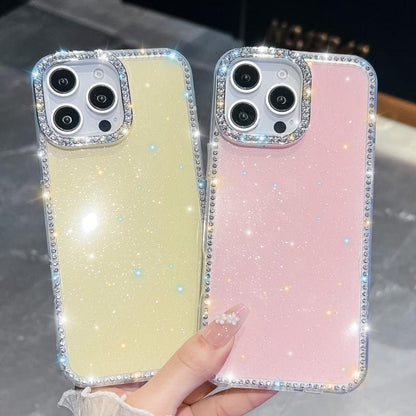 For iPhone Air Rhinestone Glitter TPU 4-corners Anti-fall Phone Case(Transparent Stars) - iPhone Air Cases by buy2fix | Online Shopping UK | buy2fix