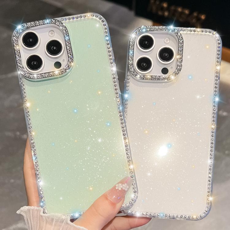 For iPhone Air Rhinestone Glitter TPU 4-corners Anti-fall Phone Case(Transparent Stars) - iPhone Air Cases by buy2fix | Online Shopping UK | buy2fix