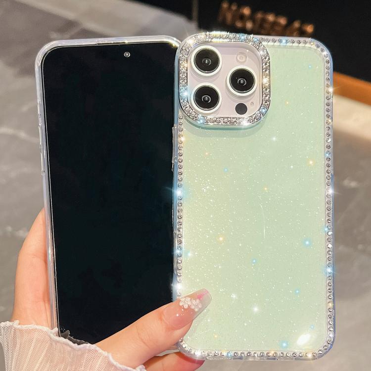 For iPhone Air Rhinestone Glitter TPU 4-corners Anti-fall Phone Case(Transparent) - iPhone Air Cases by buy2fix | Online Shopping UK | buy2fix