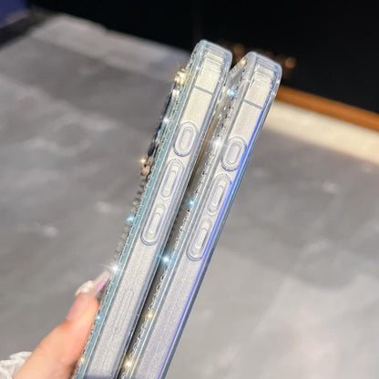 For iPhone Air Rhinestone Glitter TPU 4-corners Anti-fall Phone Case(Light Yellow) - iPhone Air Cases by buy2fix | Online Shopping UK | buy2fix