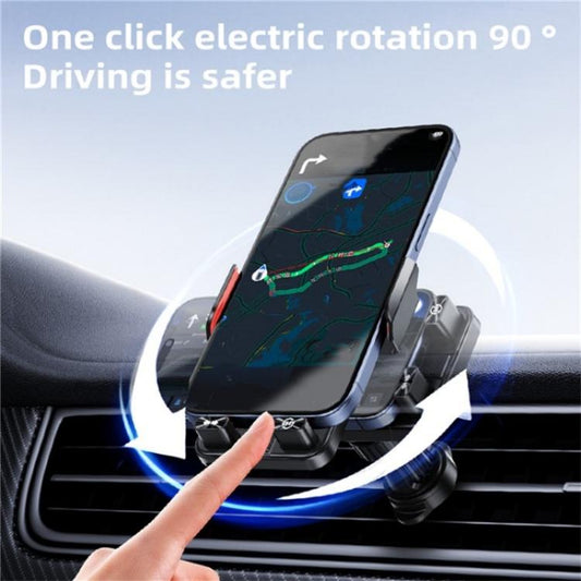 SD19 Wireless Charger 15W Magnetic Fast Charging Car Air Vent Mount Phone Holder(Grey) - Wireless Charger Holders by buy2fix | Online Shopping UK | buy2fix