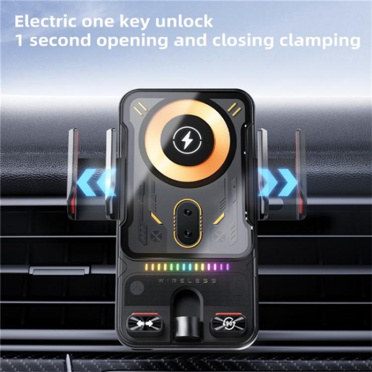 SD19 Wireless Charger 15W Magnetic Fast Charging Car Air Vent Mount Phone Holder(Black) - Wireless Charger Holders by buy2fix | Online Shopping UK | buy2fix