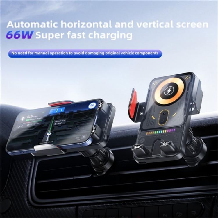 SD19 Wireless Charger 15W Magnetic Fast Charging Car Air Vent Mount Phone Holder(Black) - Wireless Charger Holders by buy2fix | Online Shopping UK | buy2fix