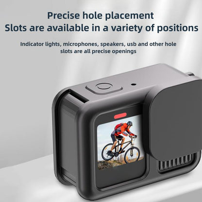 For GoPro HERO13 Black Silicone Protective Case with Wrist Strap & Lens Cover & Side Interface Cover - Silicone Cases by buy2fix | Online Shopping UK | buy2fix