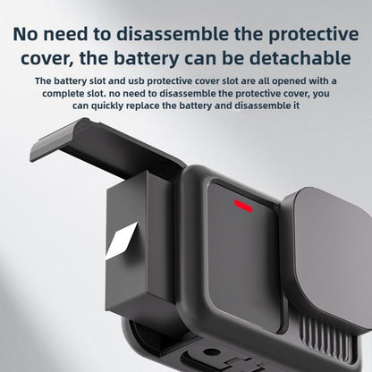 For GoPro HERO13 Black Silicone Protective Case with Wrist Strap & Lens Cover & Side Interface Cover - Silicone Cases by buy2fix | Online Shopping UK | buy2fix