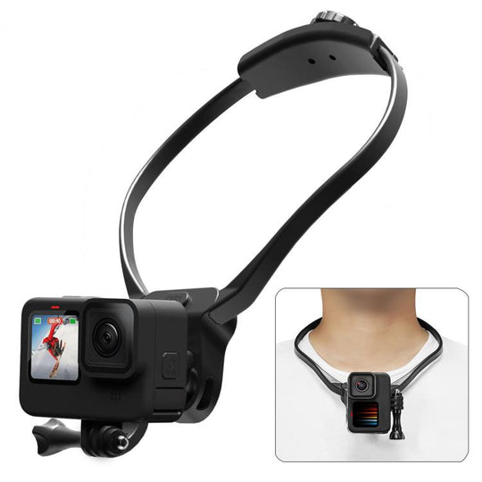 Sports Camera Lazy Neck Bracket Phone Clamp Mount(Black)