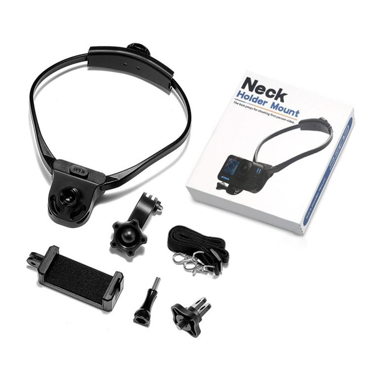 Sports Camera Lazy Neck Bracket Phone Clamp Mount(Black) - Holder by buy2fix | Online Shopping UK | buy2fix