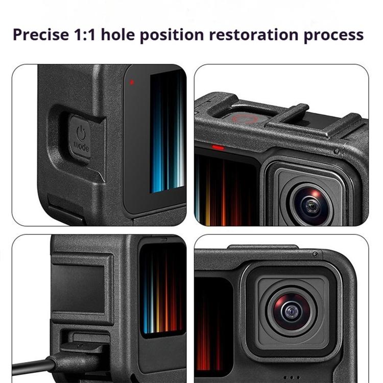 For GoPro HERO13 Black / HERO12 Black Dual Cold Shoes Frame Expansion PA Cage with Side Interface Cover - Skeleton Housing by buy2fix | Online Shopping UK | buy2fix