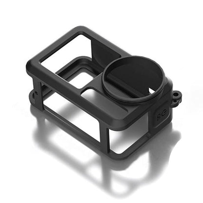 For DJI Action 5 Pro / 4 / 3 Soft Silicone Shockproof Protective Case Cover with Lens Cap(Black) - Case & Bags by buy2fix | Online Shopping UK | buy2fix