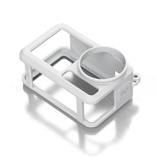 For DJI Action 5 Pro / 4 / 3 Soft Silicone Shockproof Protective Case Cover with Lens Cap(Gray White)