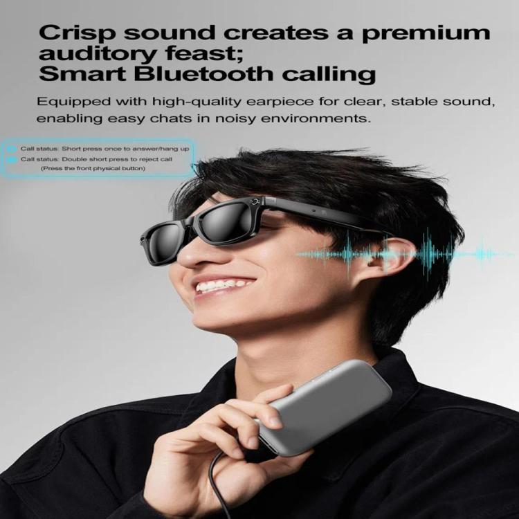 W600 Smart Glasses, Support AI Conversation / AI Photo Recognition / Bluetooth Call(Black) - Smart Glasses by buy2fix | Online Shopping UK | buy2fix