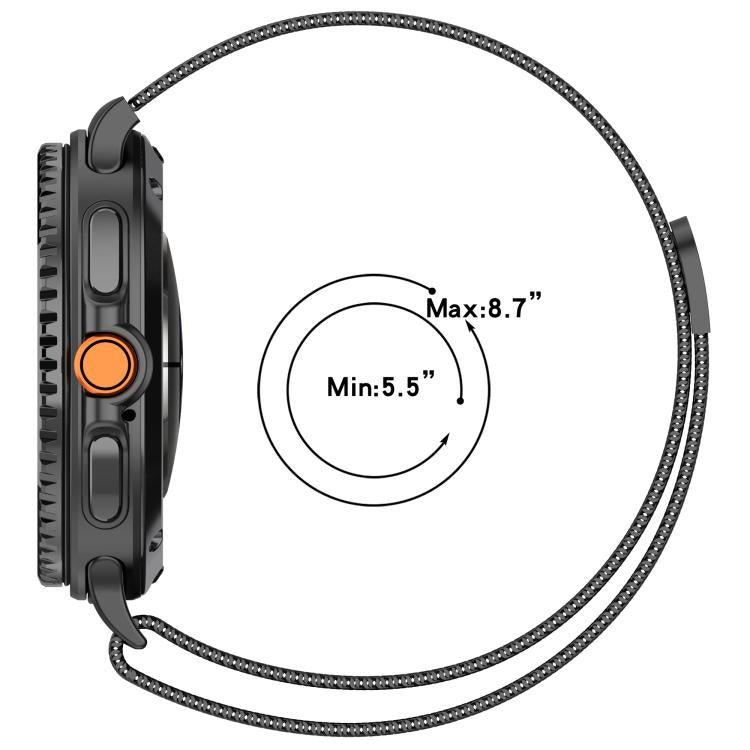 For Samsung Galaxy Watch8 / Watch8 Classic Milan Magnetic Stainless Steel Watch Band(Titanium Gray) - Watch Bands by buy2fix | Online Shopping UK | buy2fix