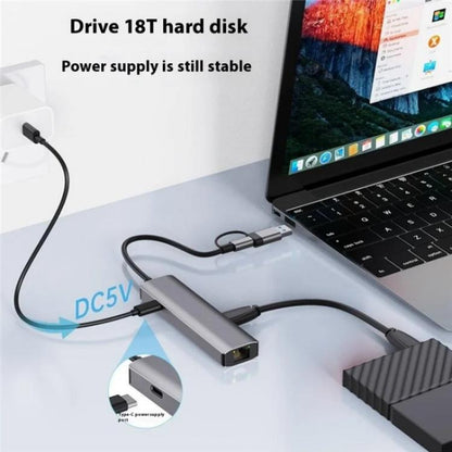 2501 RJ45 Gigabit Network Card Converter USB-C / USB to Ethernet Adapter - HUB with Lan adapter by buy2fix | Online Shopping UK | buy2fix