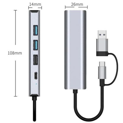 2501 RJ45 Gigabit Network Card Converter USB-C / USB to Ethernet Adapter - HUB with Lan adapter by buy2fix | Online Shopping UK | buy2fix