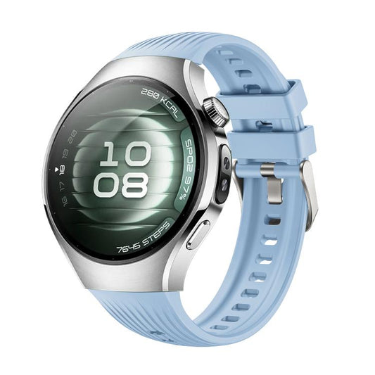 For Huawei Watch 5 42mm Vertical Silicone Watch Band(Light Blue) - Watch Bands by buy2fix | Online Shopping UK | buy2fix