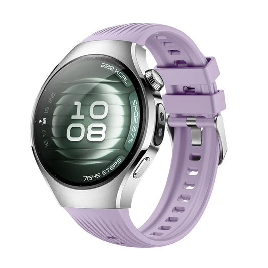 For Huawei Watch 5 42mm Vertical Silicone Watch Band(Light Purple) - Watch Bands by buy2fix | Online Shopping UK | buy2fix