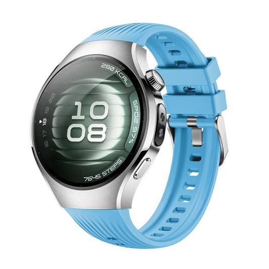 For Huawei Watch 5 42mm Vertical Silicone Watch Band(Sky Blue) - Watch Bands by buy2fix | Online Shopping UK | buy2fix