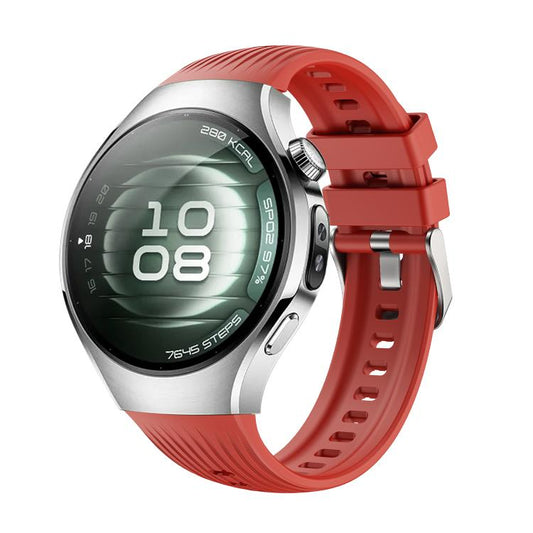 For Huawei Watch 5 42mm Vertical Silicone Watch Band(Red) - Watch Bands by buy2fix | Online Shopping UK | buy2fix