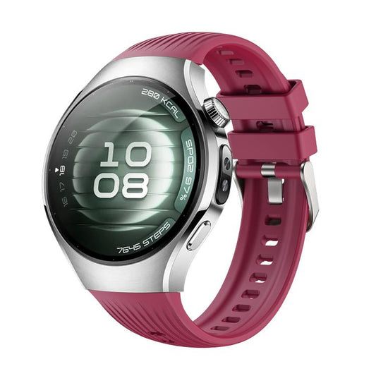 For Huawei Watch 5 42mm Vertical Silicone Watch Band(Wine Red) - Watch Bands by buy2fix | Online Shopping UK | buy2fix