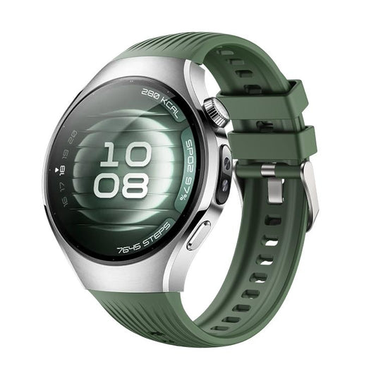 For Huawei Watch 5 42mm Vertical Silicone Watch Band(Wilderness Green) - Watch Bands by buy2fix | Online Shopping UK | buy2fix