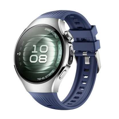 For Huawei Watch 5 42mm Vertical Silicone Watch Band(Raw Blue) - Watch Bands by buy2fix | Online Shopping UK | buy2fix