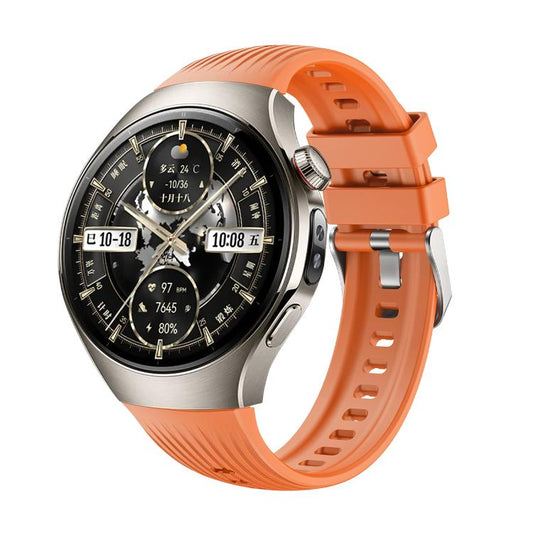 For Huawei Watch 5 46mm Vertical Silicone Watch Band(Orange) - Watch Bands by buy2fix | Online Shopping UK | buy2fix