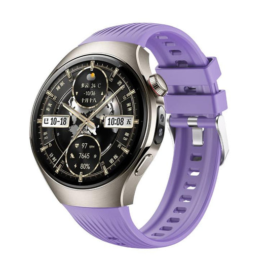 For Huawei Watch 5 46mm Vertical Silicone Watch Band(Lilac) - Watch Bands by buy2fix | Online Shopping UK | buy2fix