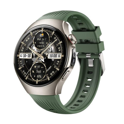 For Huawei Watch 5 46mm Vertical Silicone Watch Band(Wilderness Green) - Watch Bands by buy2fix | Online Shopping UK | buy2fix