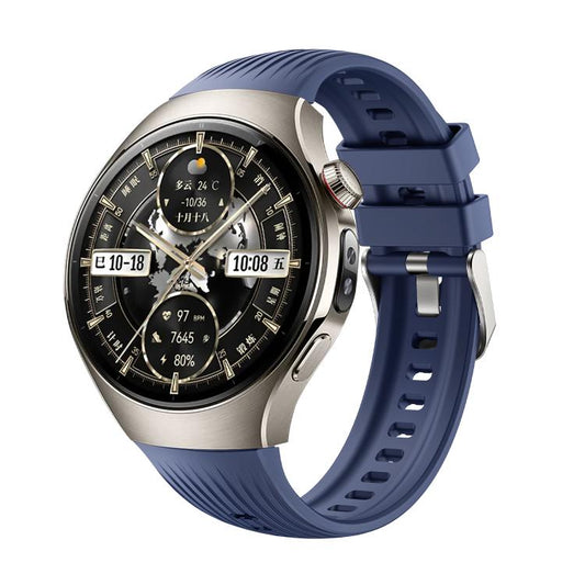 For Huawei Watch 5 46mm Vertical Silicone Watch Band(Raw Blue) - Watch Bands by buy2fix | Online Shopping UK | buy2fix