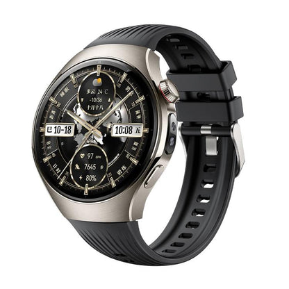 For Huawei Watch 5 46mm Vertical Silicone Watch Band(Black) - Watch Bands by buy2fix | Online Shopping UK | buy2fix