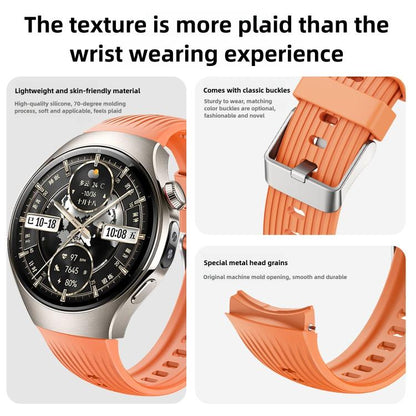 For Huawei Watch 5 46mm Vertical Silicone Watch Band(White) - Watch Bands by buy2fix | Online Shopping UK | buy2fix
