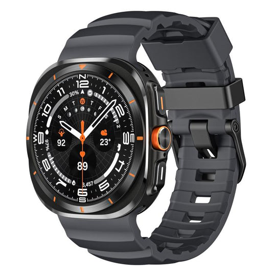 For Galaxy Watch Ultra2 2026 / 2025 / 1 2024 Wild Trail Silicone Sports Watch Band(Charcoal Black)