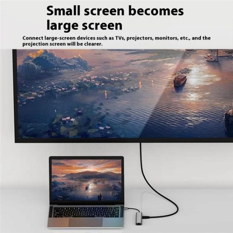 2403 Type-C to 100M RJ45 USB3.0 USB2.0 4K / 30Hz HD PD100W Adapter 5-in-1 USB Hub - USB HUB by buy2fix | Online Shopping UK | buy2fix