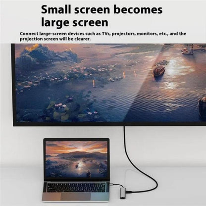 2403 Type-C to 100M RJ45 USB3.0 USB2.0 4K / 30Hz HD PD100W Adapter 5-in-1 USB Hub - USB HUB by buy2fix | Online Shopping UK | buy2fix