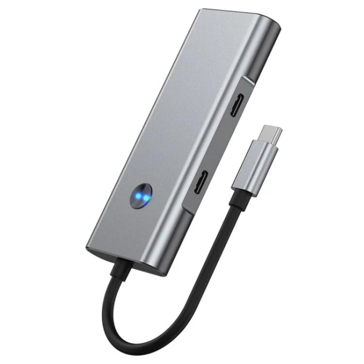 2426 One-Key Screen Off Type-C to 2 x USB3.2, HD, PD100W, 2 x USB-C3.2 HUB - USB HUB by buy2fix | Online Shopping UK | buy2fix