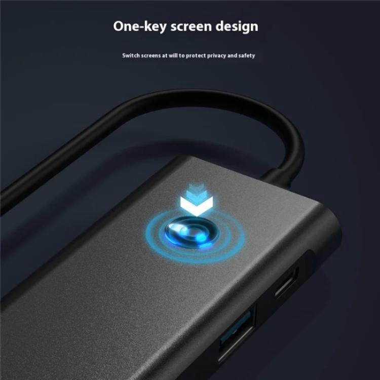 2426 One-Key Screen Off Type-C to 2 x USB3.2, HD, PD100W, 2 x USB-C3.2 HUB - USB HUB by buy2fix | Online Shopping UK | buy2fix