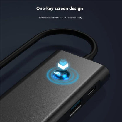 2426 One-Key Screen Off Type-C to 2 x USB3.2, HD, PD100W, 2 x USB-C3.2 HUB - USB HUB by buy2fix | Online Shopping UK | buy2fix
