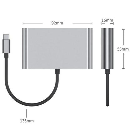 2322 Type-C to RJ45, 4K/30HZ HD, USB 3.0, PD100W Charging Port Aluminum Shell HUB - USB HUB by buy2fix | Online Shopping UK | buy2fix