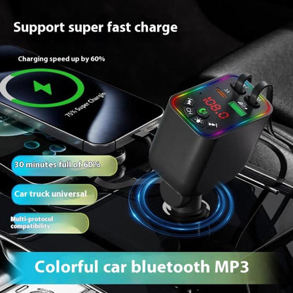 L5 Car Bluetooth-Compatible MP3 Player Hands Free Calling FM Transmitter Fast Charger - Bluetooth Car Kits by buy2fix | Online Shopping UK | buy2fix