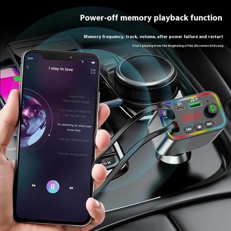 L4 Fast Charging Car Charger MP3 Player Retractable Cable FM Transmitter - Bluetooth Car Kits by buy2fix | Online Shopping UK | buy2fix