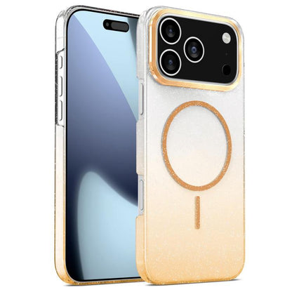 For iPhone 17 Pro Max Gold Diamond Glitter Gradient MagSafe Shockproof Phone Case(Gold) - iPhone 17 Pro Max Cases by buy2fix | Online Shopping UK | buy2fix