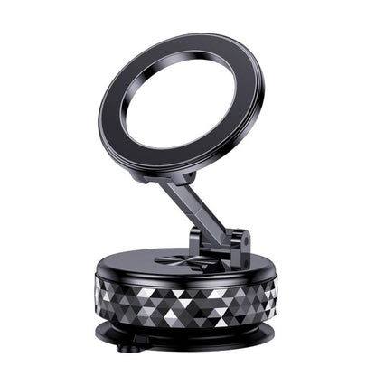 K12 Vacuum Suction Mount Foldable 360 Rotation Magnetic Car Phone Holder(Black) - Universal Car Holders by buy2fix | Online Shopping UK | buy2fix