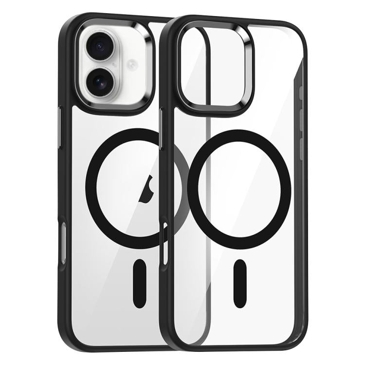 For iPhone 17 Metal Eyes Lens Ring MagSafe Anti-drop Phone Case(Black) - iPhone 17 Cases by buy2fix | Online Shopping UK | buy2fix