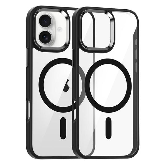 For iPhone 17 Metal Eyes Lens Ring MagSafe Anti-drop Phone Case(Black) - iPhone 17 Cases by buy2fix | Online Shopping UK | buy2fix